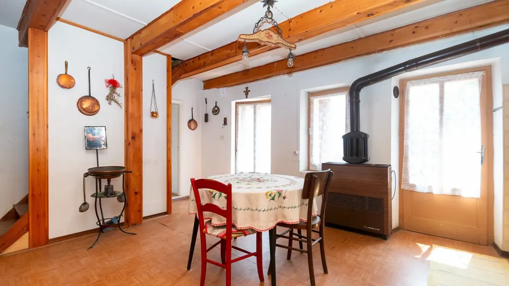 Salle à manger - Chalet with Balcony in Agliasco, Paesana