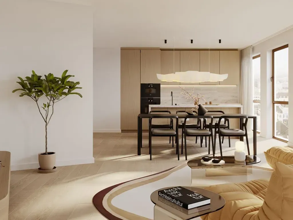 Living Room - Duplex Apartment with Terrace in Kortrijk