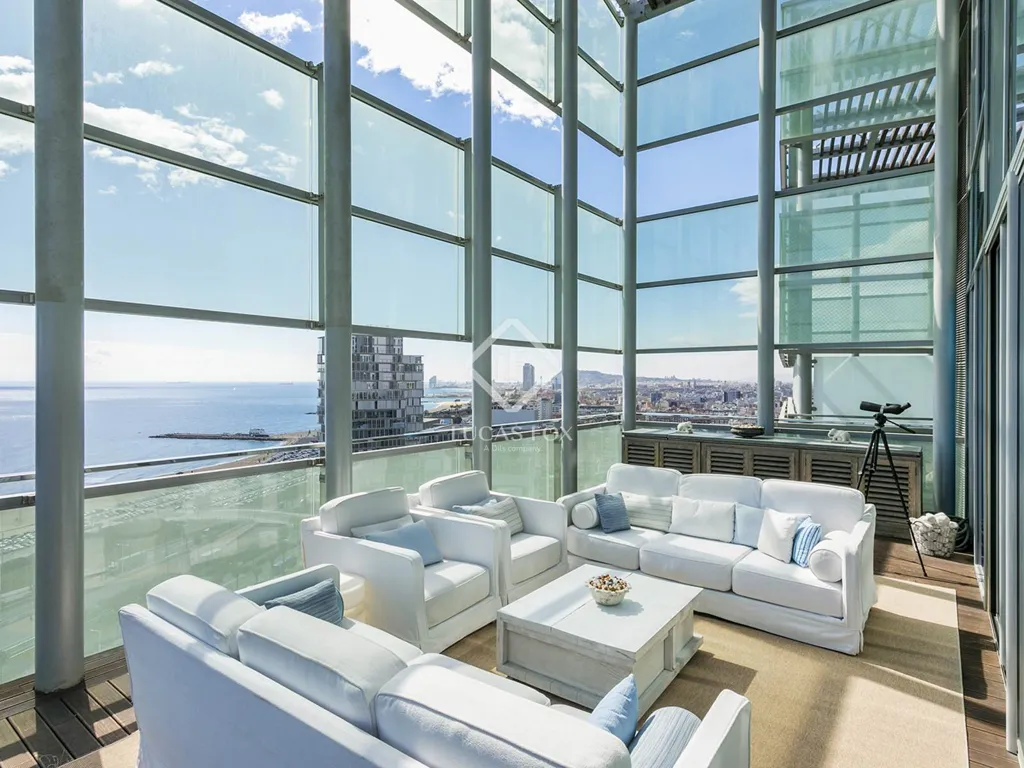 Living Room - Contemporary Apartment with Sea Views in Diagonal Mar