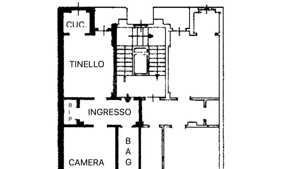 Floor Plan - Bright Two-Bedroom Apartment with Balcony in Turin