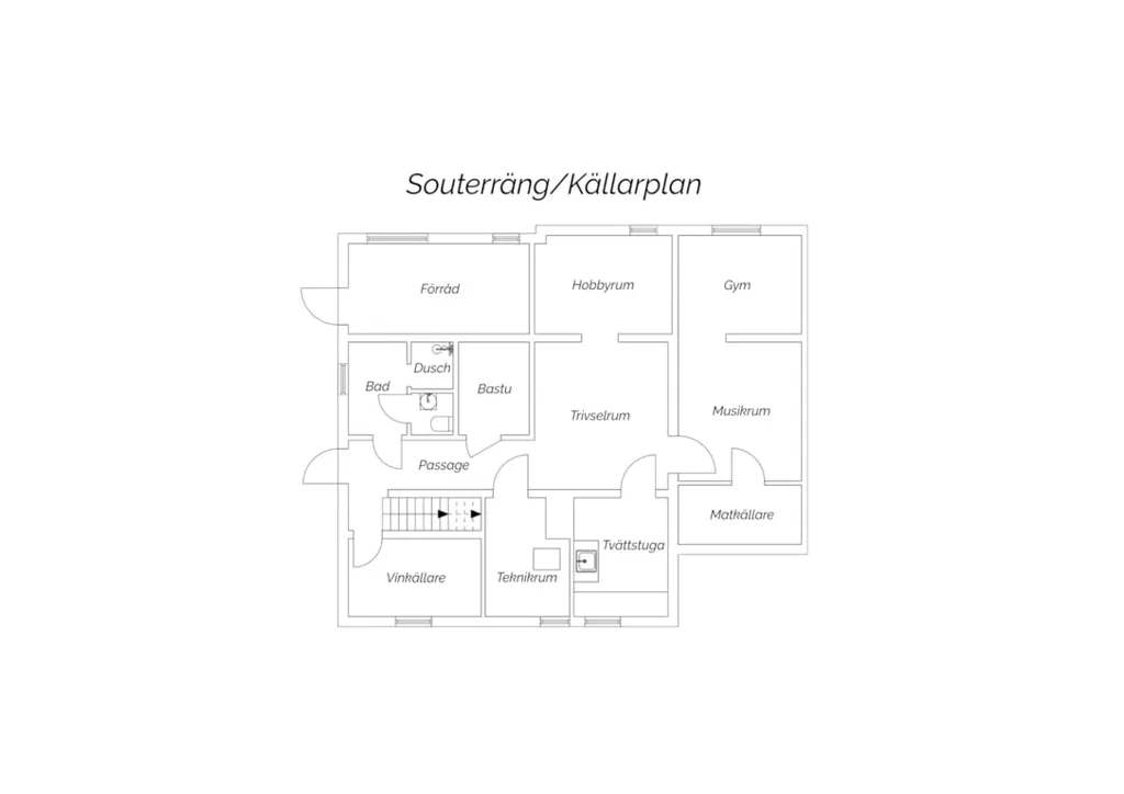 Plan - Villa with Mountain Terrace View in Tyresö Brevik