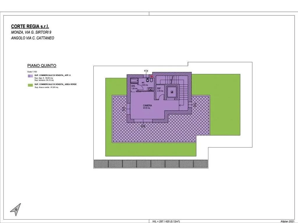 Plan - Luxury Penthouse with 360° View in Monza