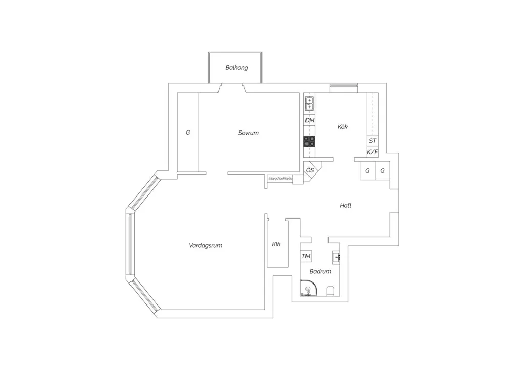 Plaan - Apartment with Balcony in Östermalm, Stockholm