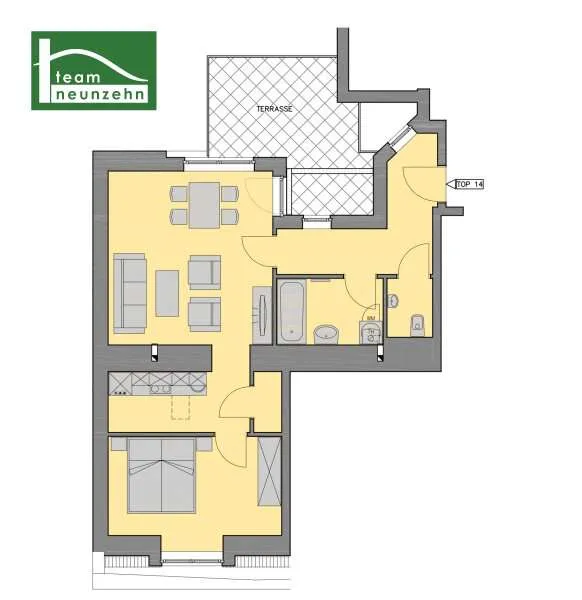 Planimetria - Dachgeschosswohnung with Terrace in 17th District
