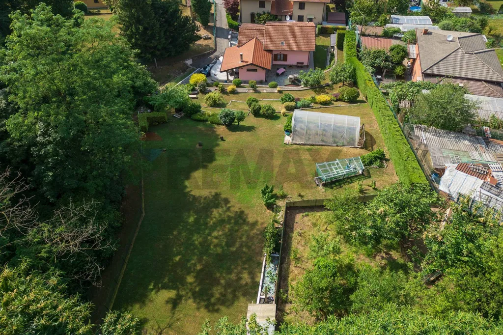 Aerial - Single-Storey Villa with Garden in Marchirolo