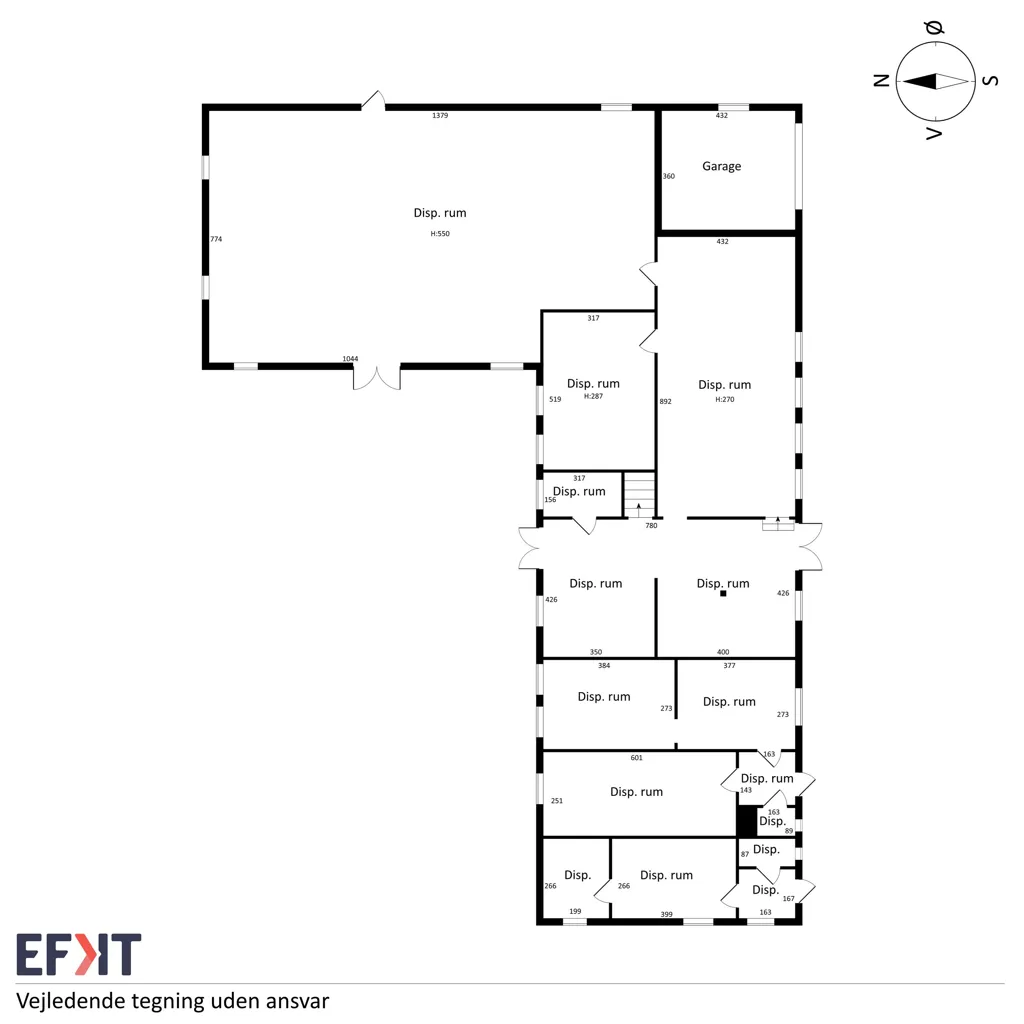 Plaan - Renovated Rectory with Forest View in Hvedstrup