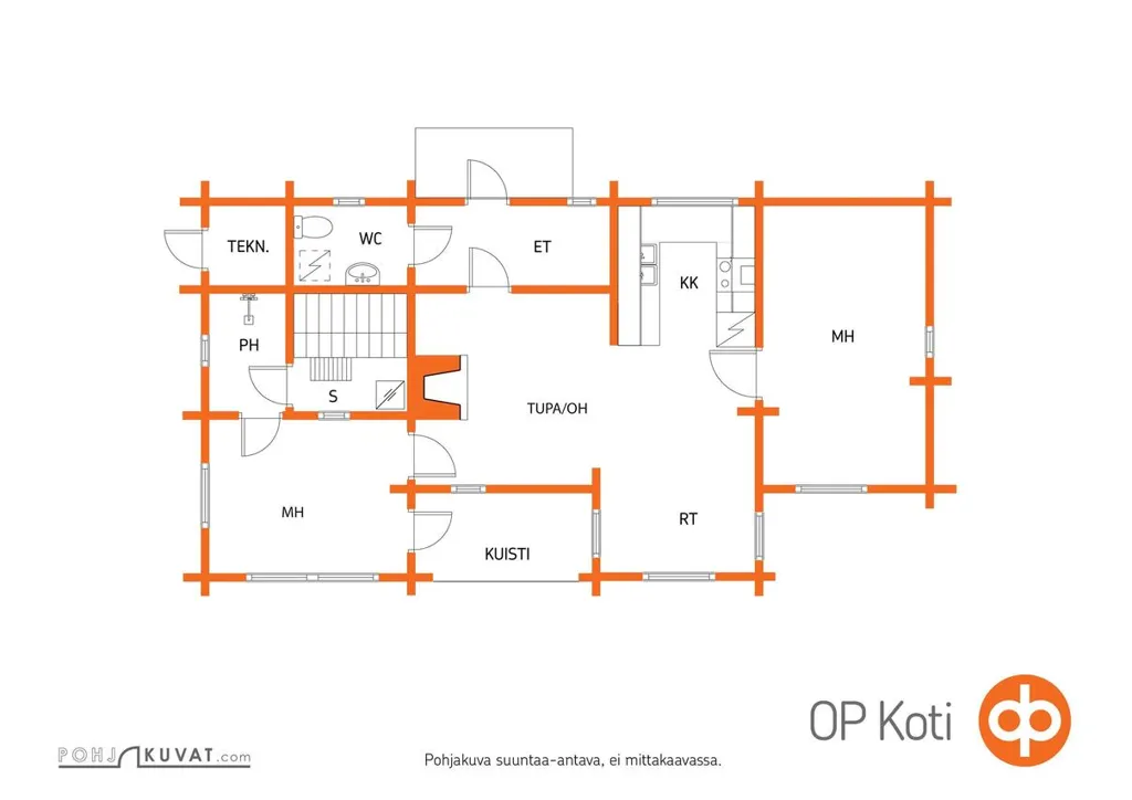 Plan - Cottage with Private Beach in Päijänne Area