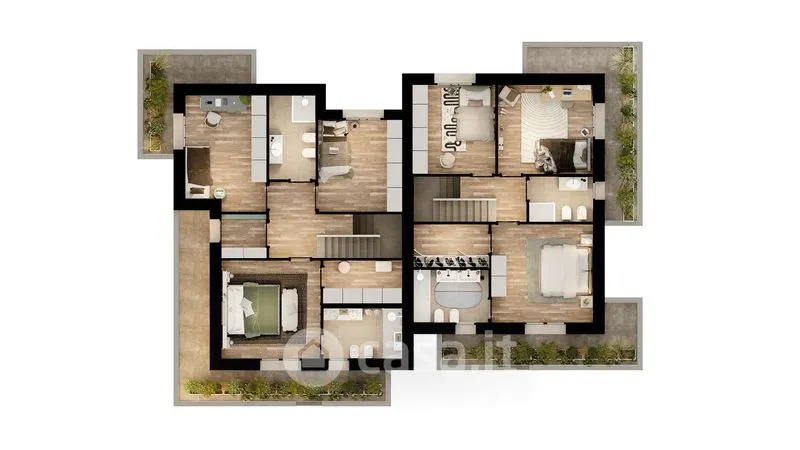 Plan - Bifamiliar Villa with Private Garden in Gallarate