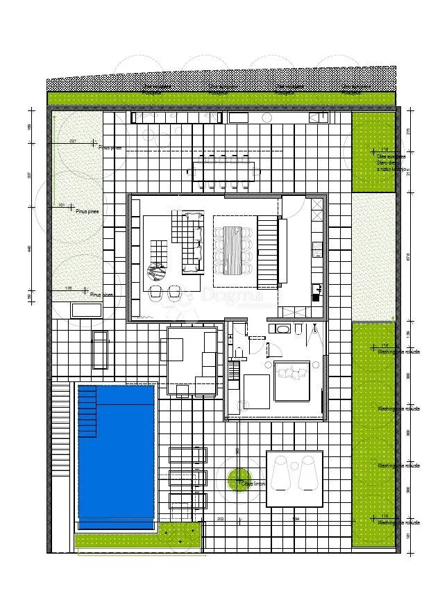 Plan - Modern Villa with Sea View in Bol