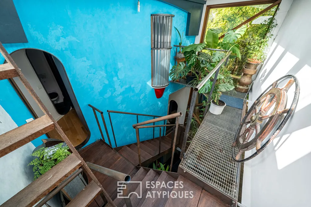 Aed - Boat-Inspired Loft with Garden in Gobelins