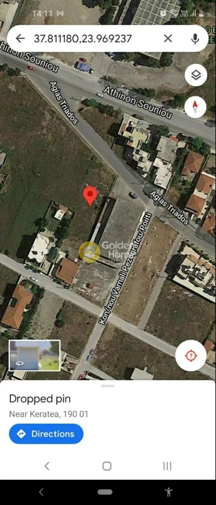 Plot for Development with Sea View in Keratea Centre