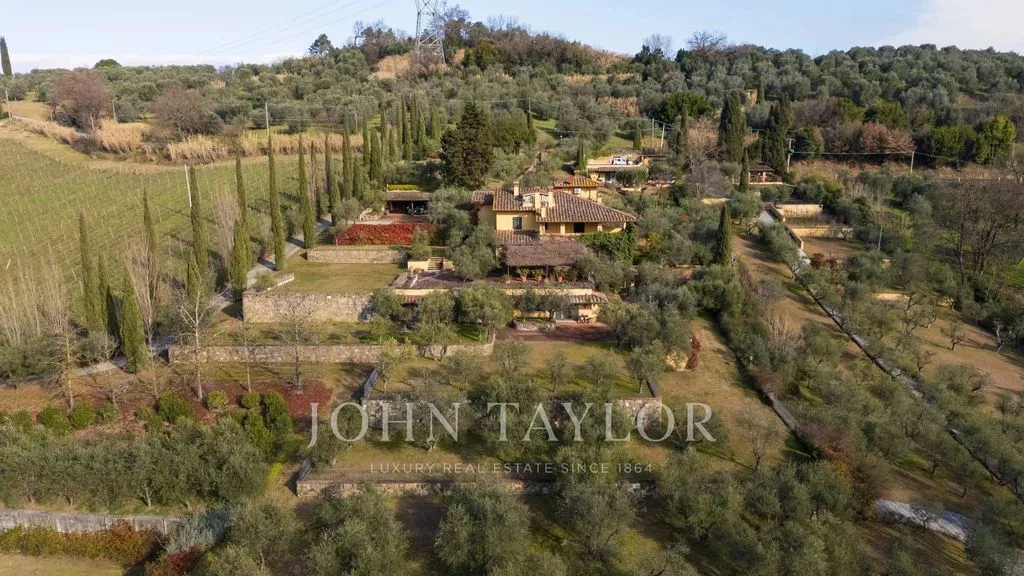 Vue aérienne - Luxury Villa with Pool near Florence