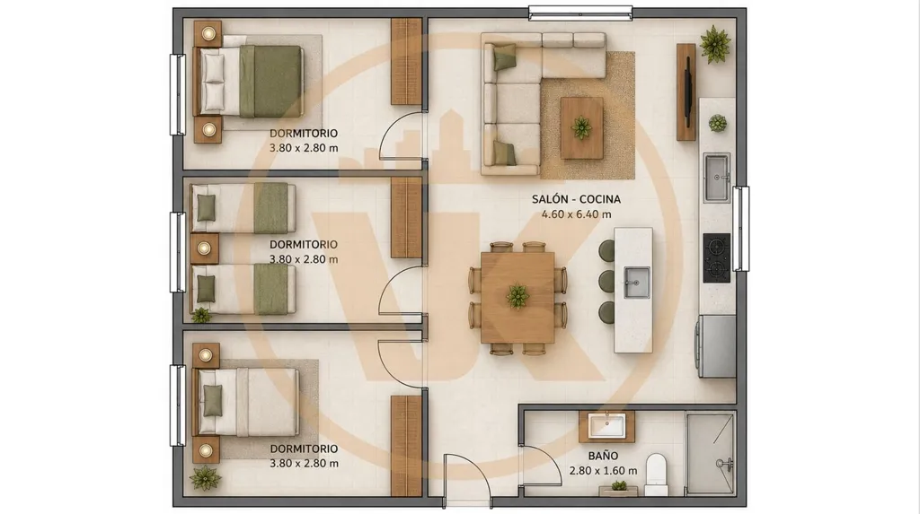 Planimetria - Reform-Ready Flat in Puerto Real Centre