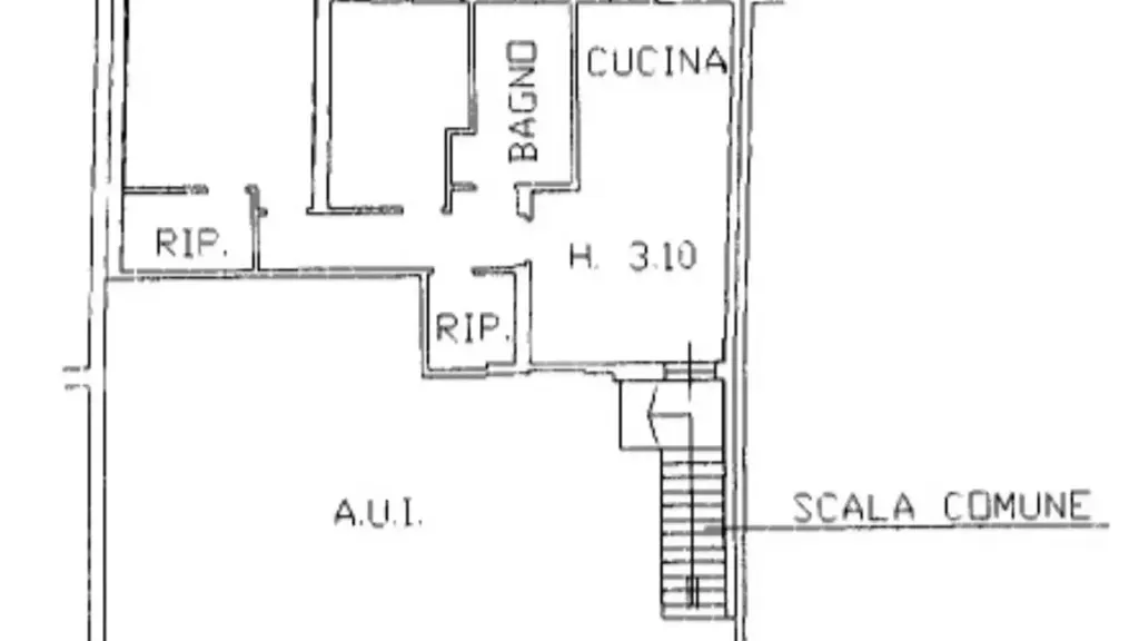 Plan - Trilocale with Private Parking in Rovato