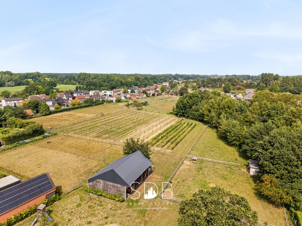 Õhuvaade - Contemporary House with Vineyard in Wachtebeke