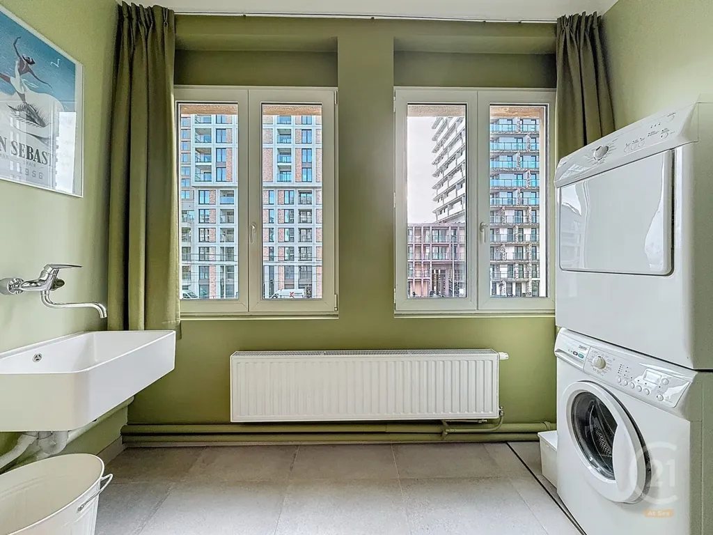 Buanderie - Appartement Art Déco avec Vue Panoramique sur la Mer à Ostende