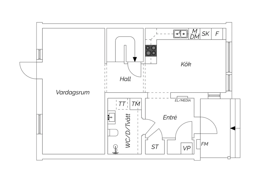 Plan - Modern Apartment with Garden in Västerhaninge