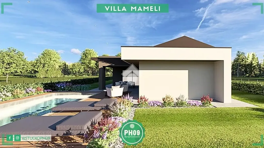 Modern Villa with Garden in Marmirolo