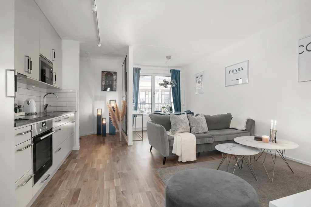 Séjour - Modern Flat with Balcony in Järfälla