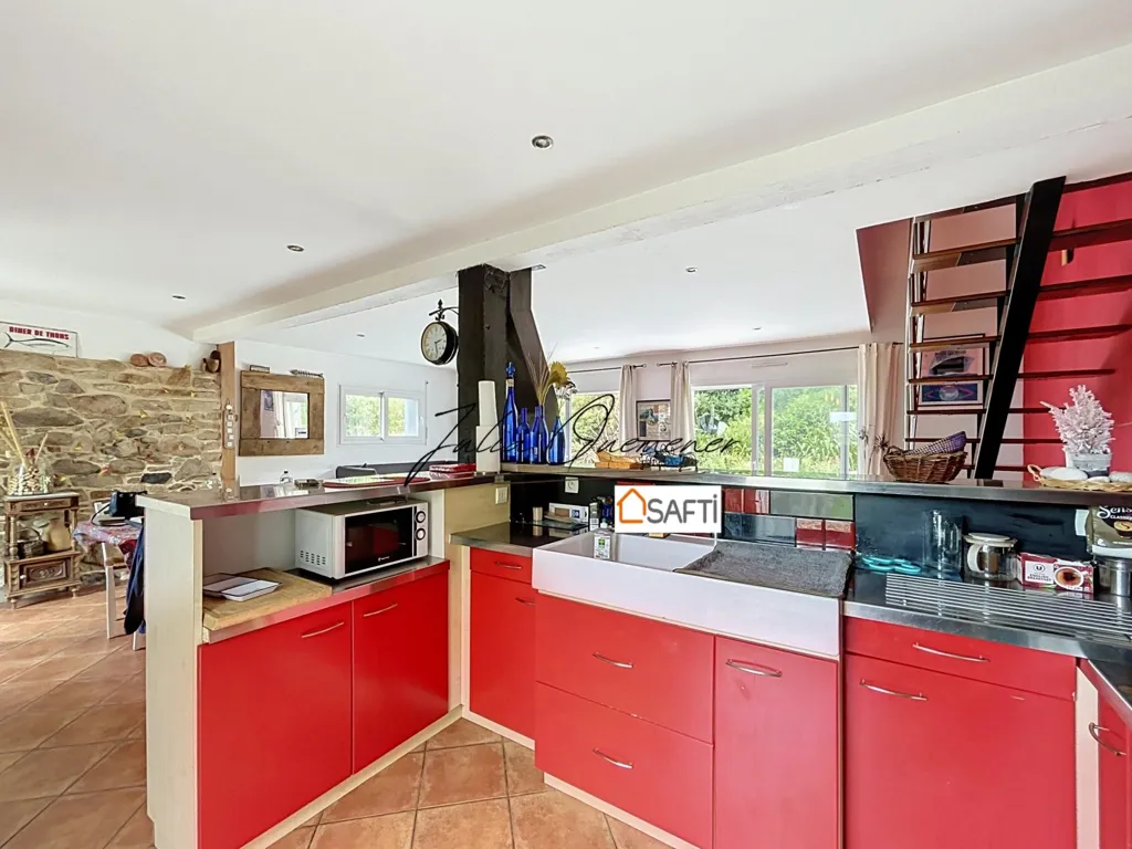 Cucina - Charming Stone House with Sea View in Plouarzel
