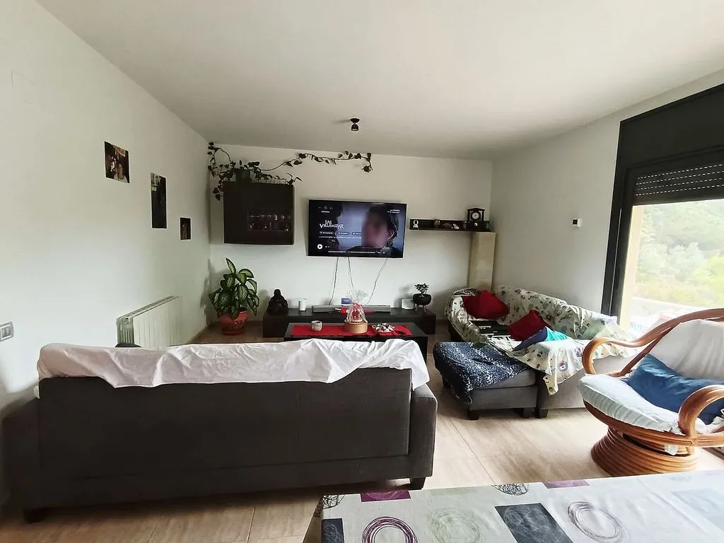 Séjour - Chalet with Terrace and Garage in Piera