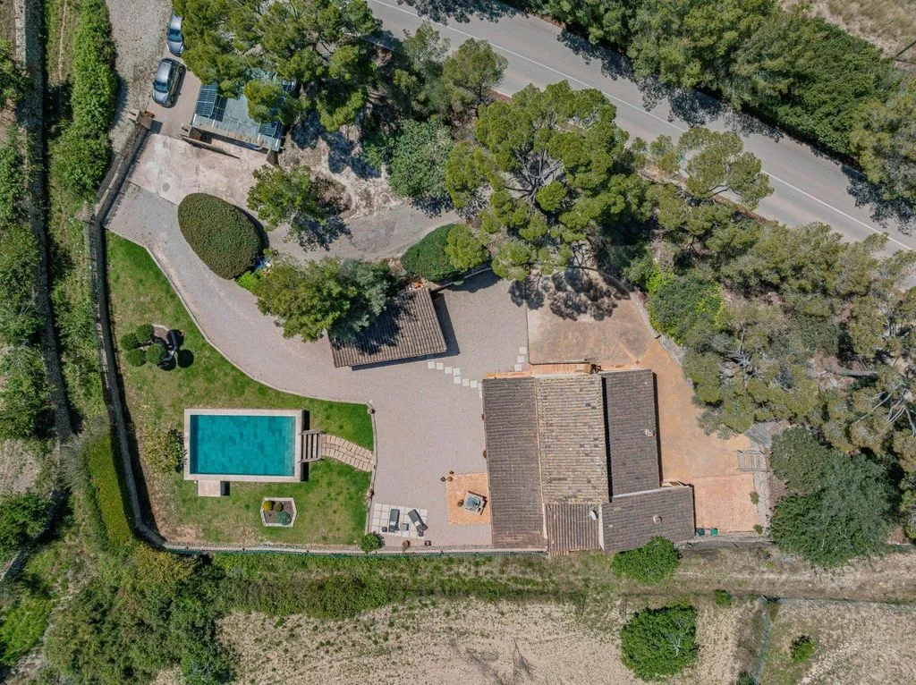 Aerial - Luxury Farmhouse with Pool in Calvià