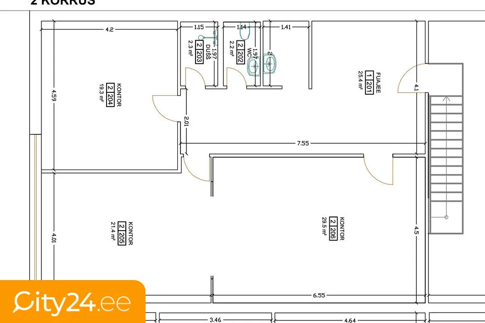 Planimetria - Stock-Office Space with Retail in Peetri
