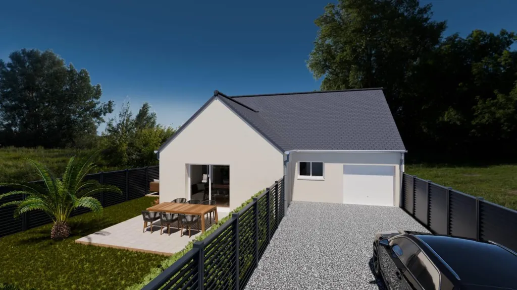 Modern Flat-Plan House with Garage in Amfreville