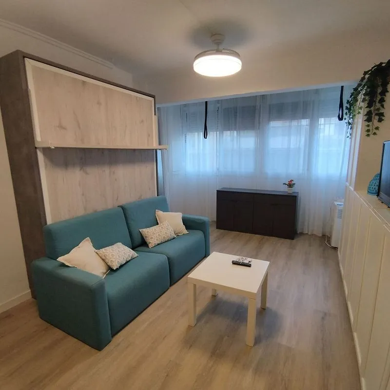 Living Room - Studio with Sea View in El Perelló