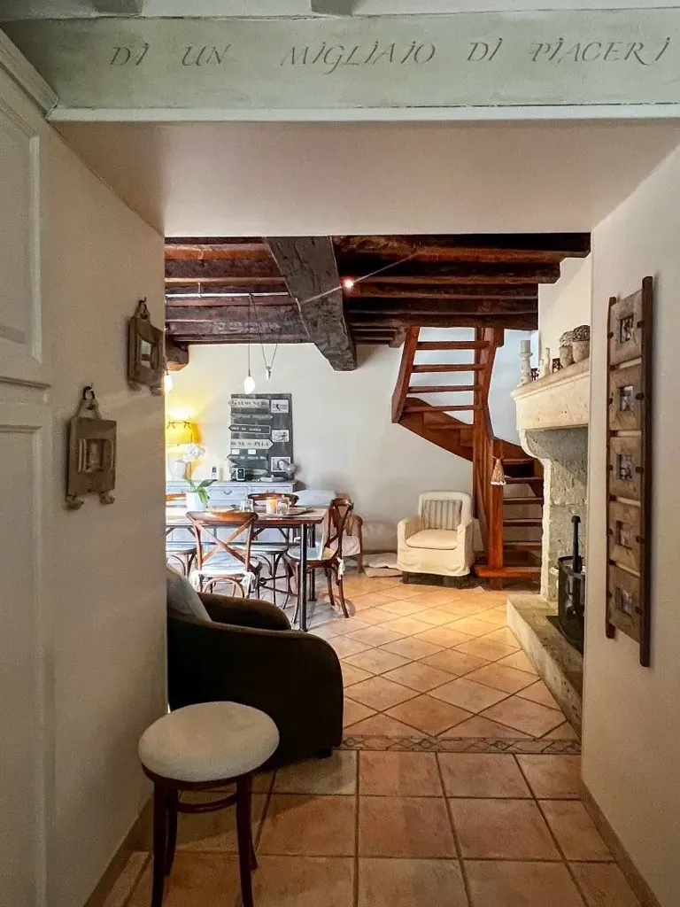 Séjour - Villa en pierre avec piscine et vues panoramiques près de Condom