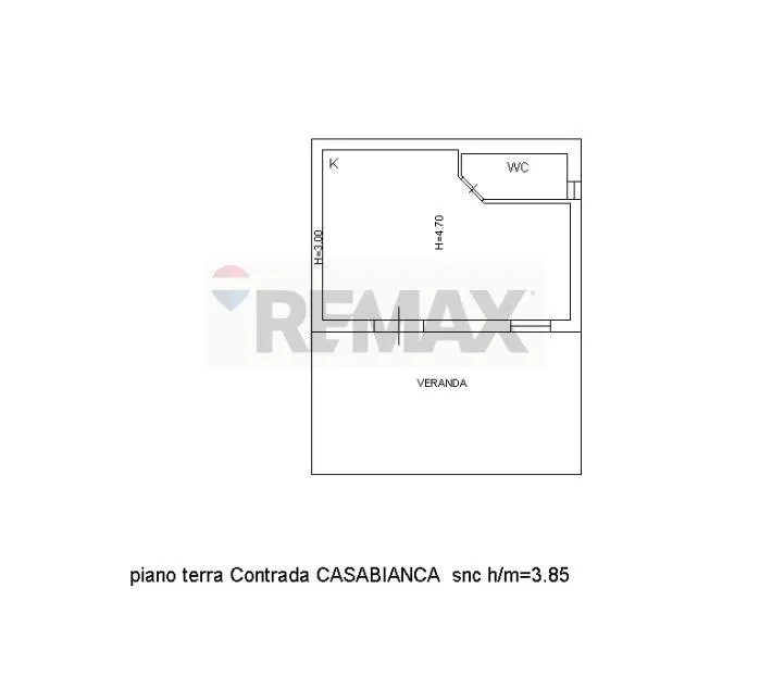 Floor Plan - Agricultural Land with Existing Structures in Palazzolo Acreide