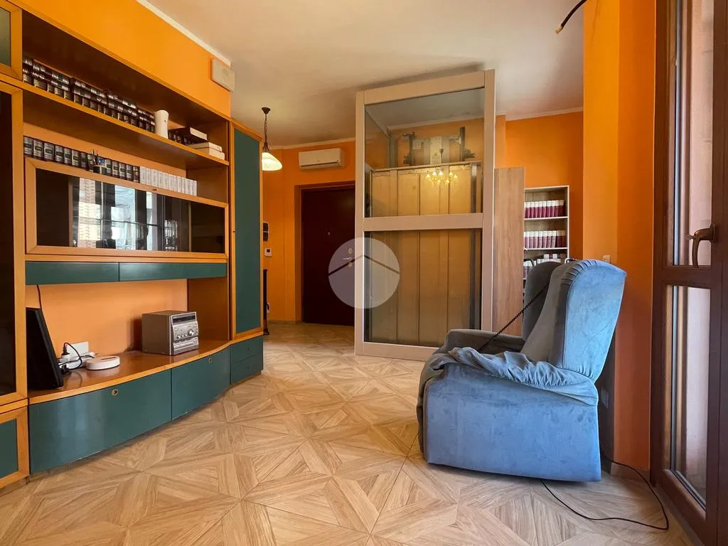 Living Room - Retrofitted Villa with Balconies in Asti