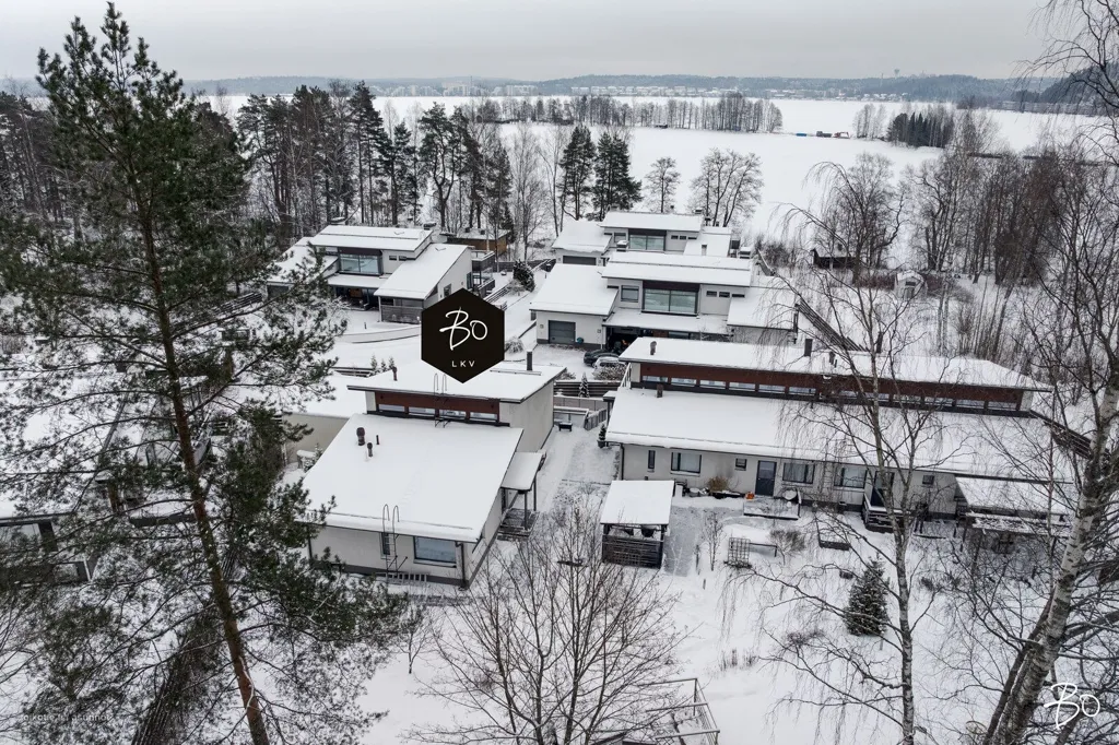 Vue aérienne - Architect-Designed House with Sauna in Jalkaranta