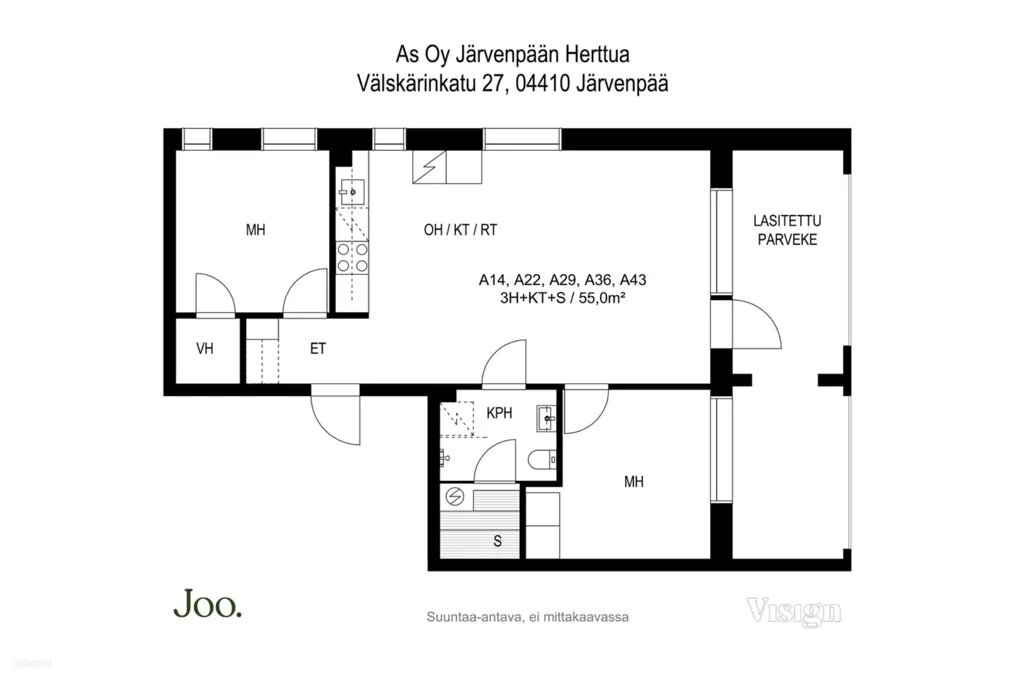 Planimetria - Modern Apartment with Balcony in Järvenpää