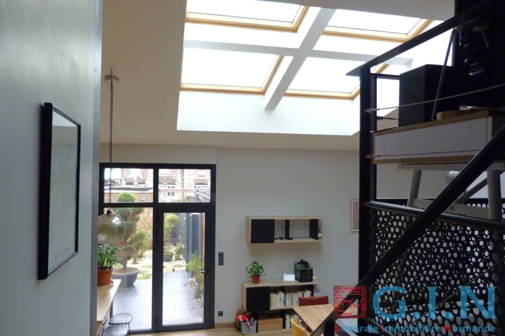 Living Room - Architect-Designed House with Japanese Garden in Rouen