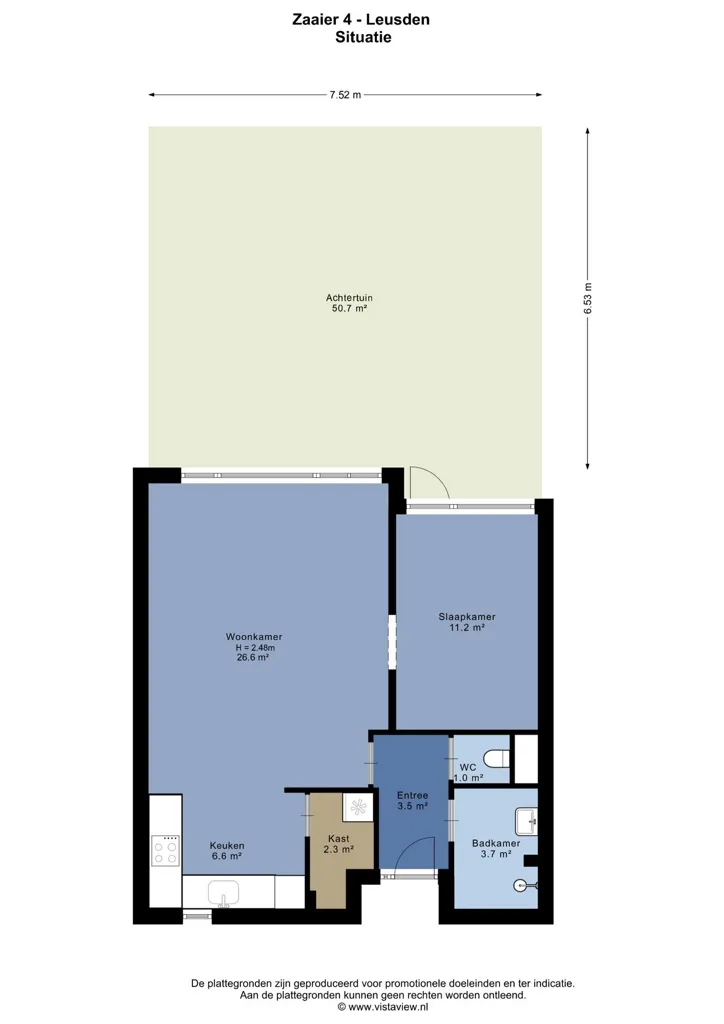 Plan - Ground Floor Apartment with Garden in Leusden
