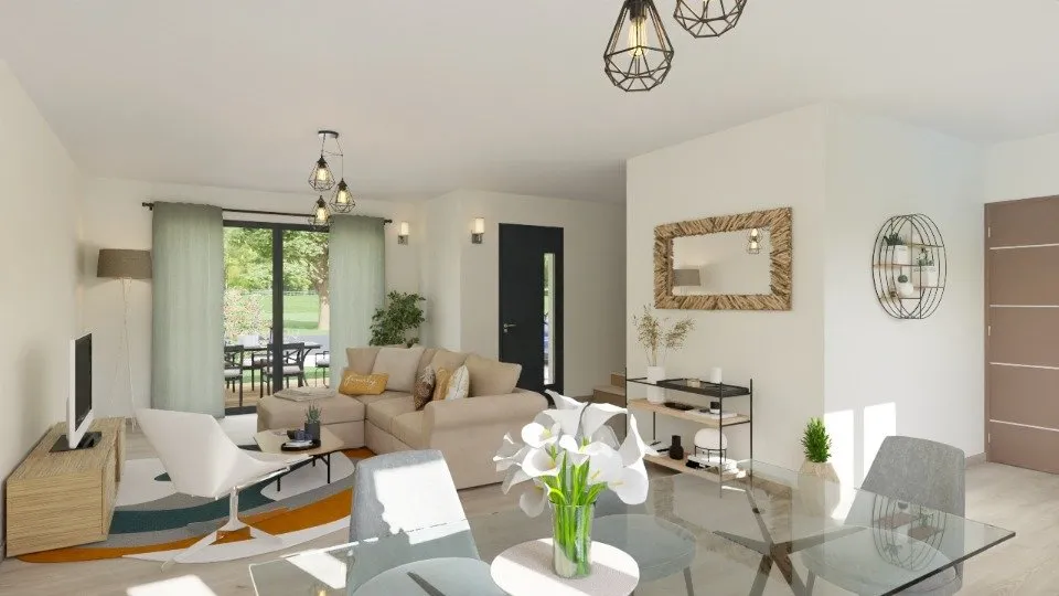 Soggiorno - New House with Garden in Nîmes
