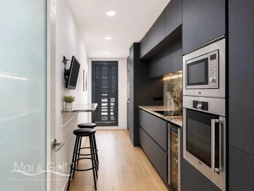 Köök - Penthouse with Sea View in Alicante