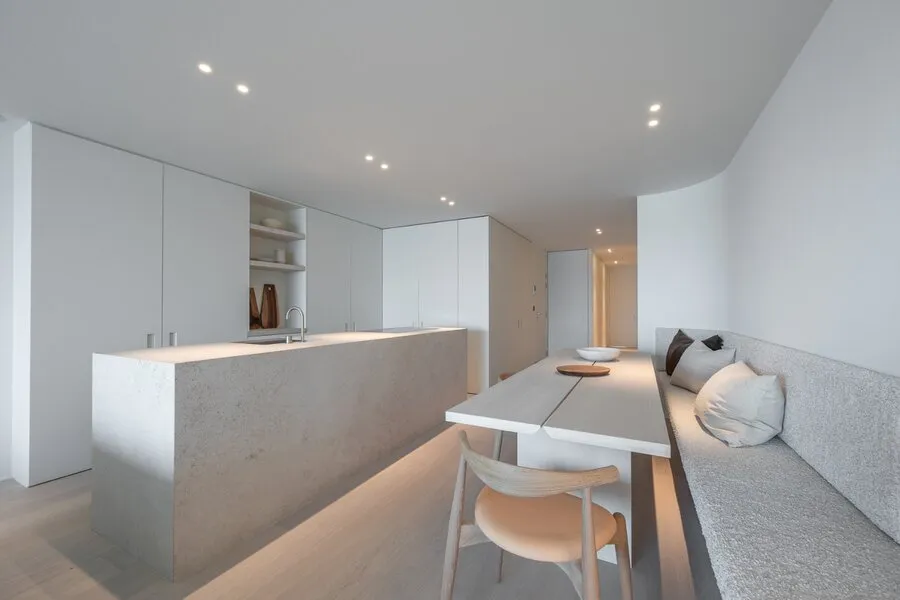 Köök - Apartment with Sea View on Wandeldijk, Het Zoute