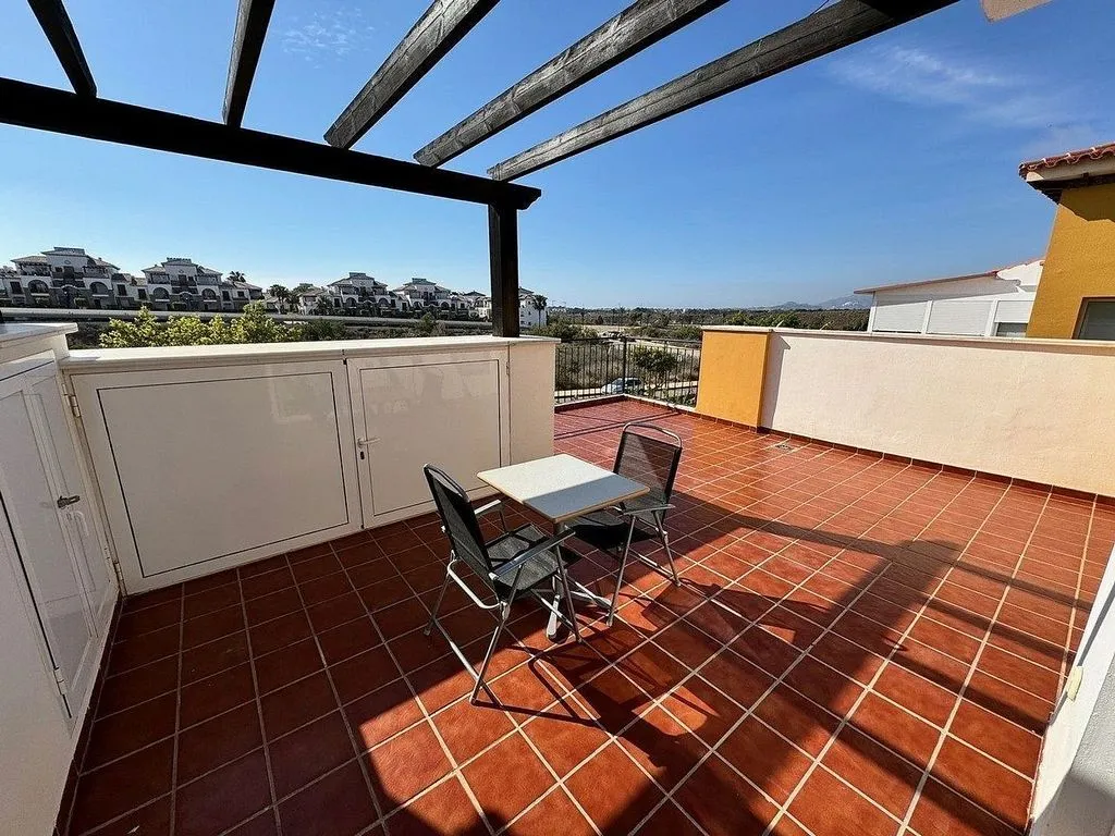 Terrace - Semi-detached House with Pool in Las Salinas
