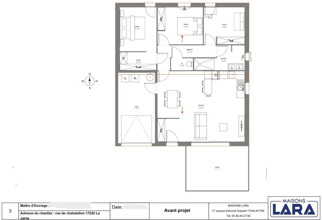 Planimetria - New Build House with Customisable Plan in La Jarne