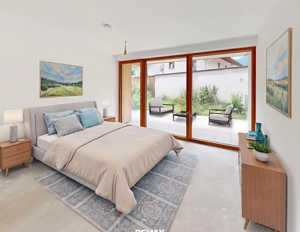 Camere da letto - 3-Bed Garden Flat with Terrace in New Build