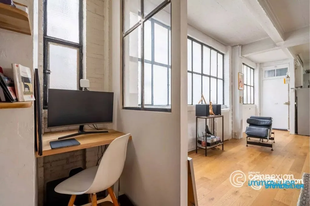Bureau - Appartement Loft avec Verrières à Paris Bastille