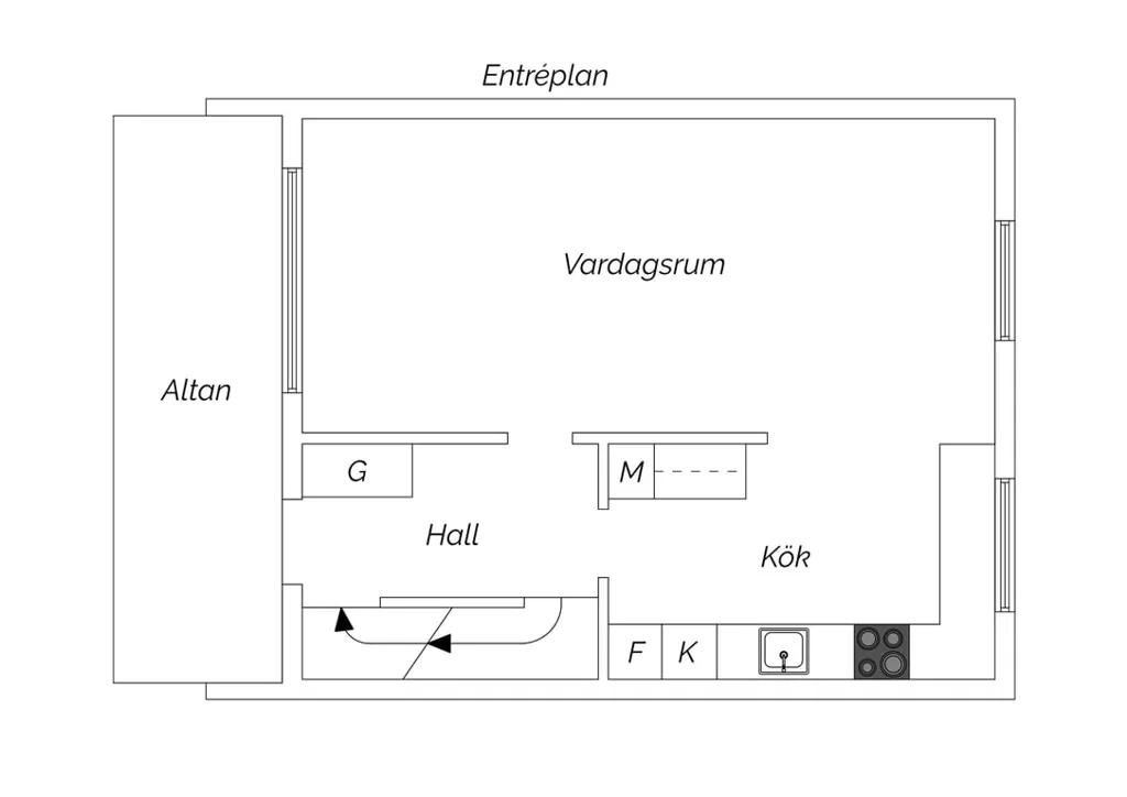 Plan - Modernised Terraced House with Garden in Hille