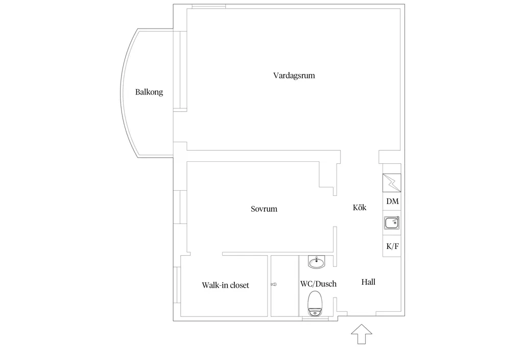 Floor Plan - Stylish Two-Bedroom with Garden Balcony in Brf Pukan