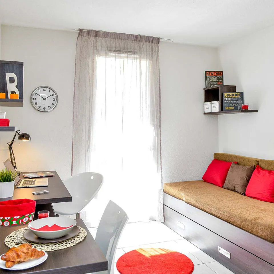 Chambres - Appartement 1 Pièce en Résidence Étudiante à Toulon