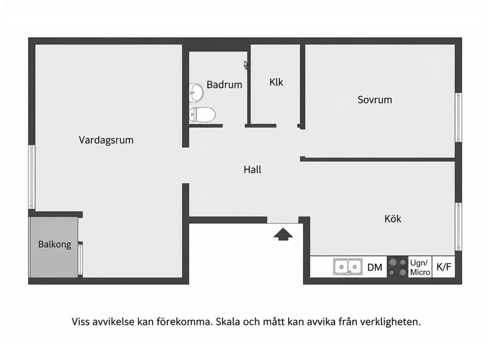 Plan - Renovated Flat with Balcony in Spånga
