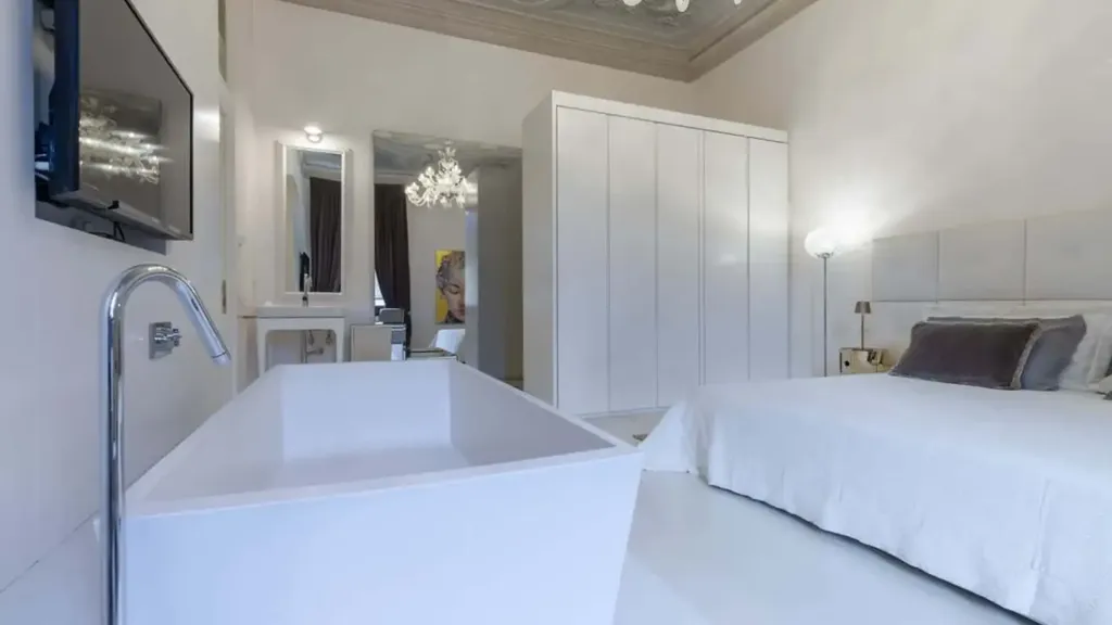 Bedrooms - Renaissance-Style Apartment with Terrace in Florence