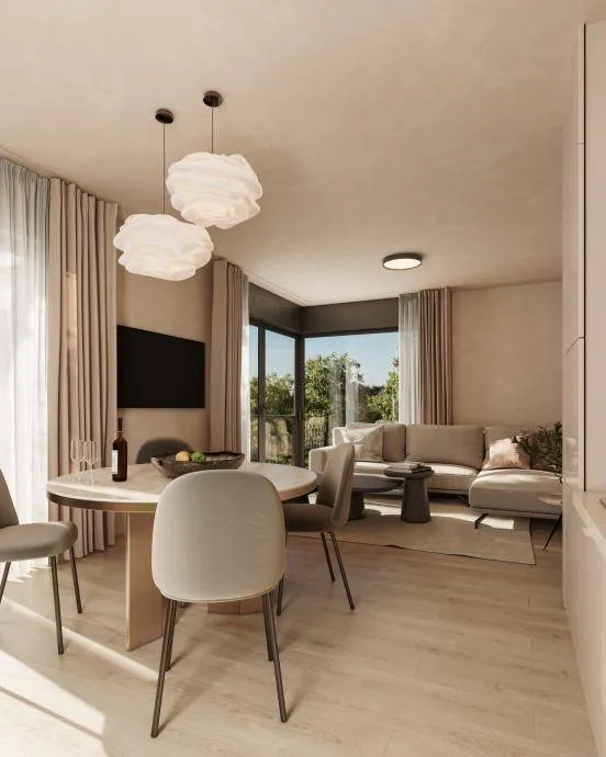 Dining Room - Two-Bedroom Apartment with Sea View in Rtina