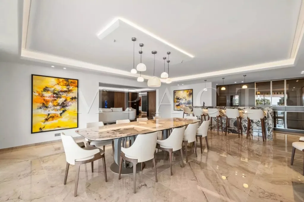 Salle à manger - Appartement de luxe avec terrasse à Cannes